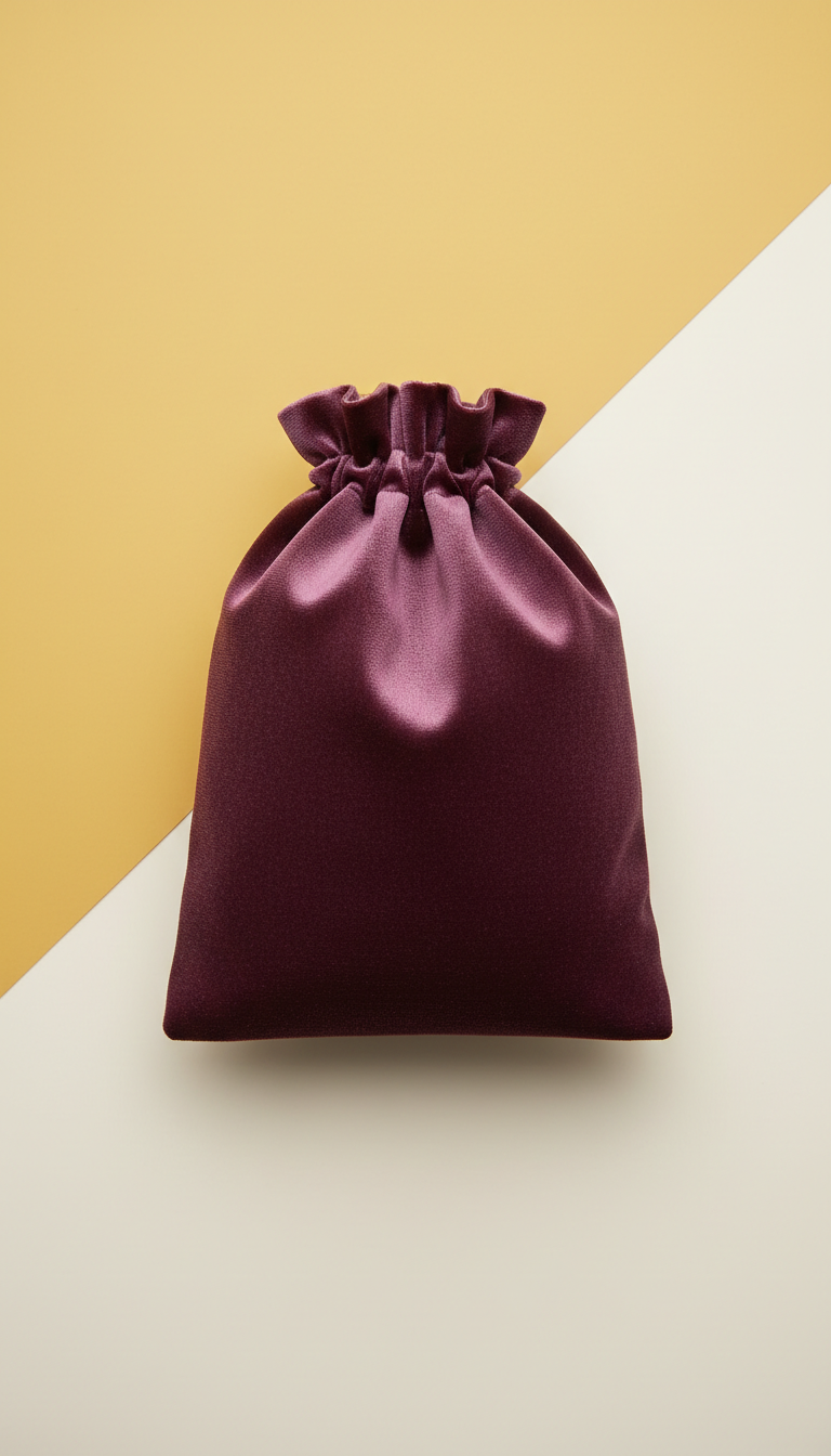 Vivid Aubergine Velvet Bag